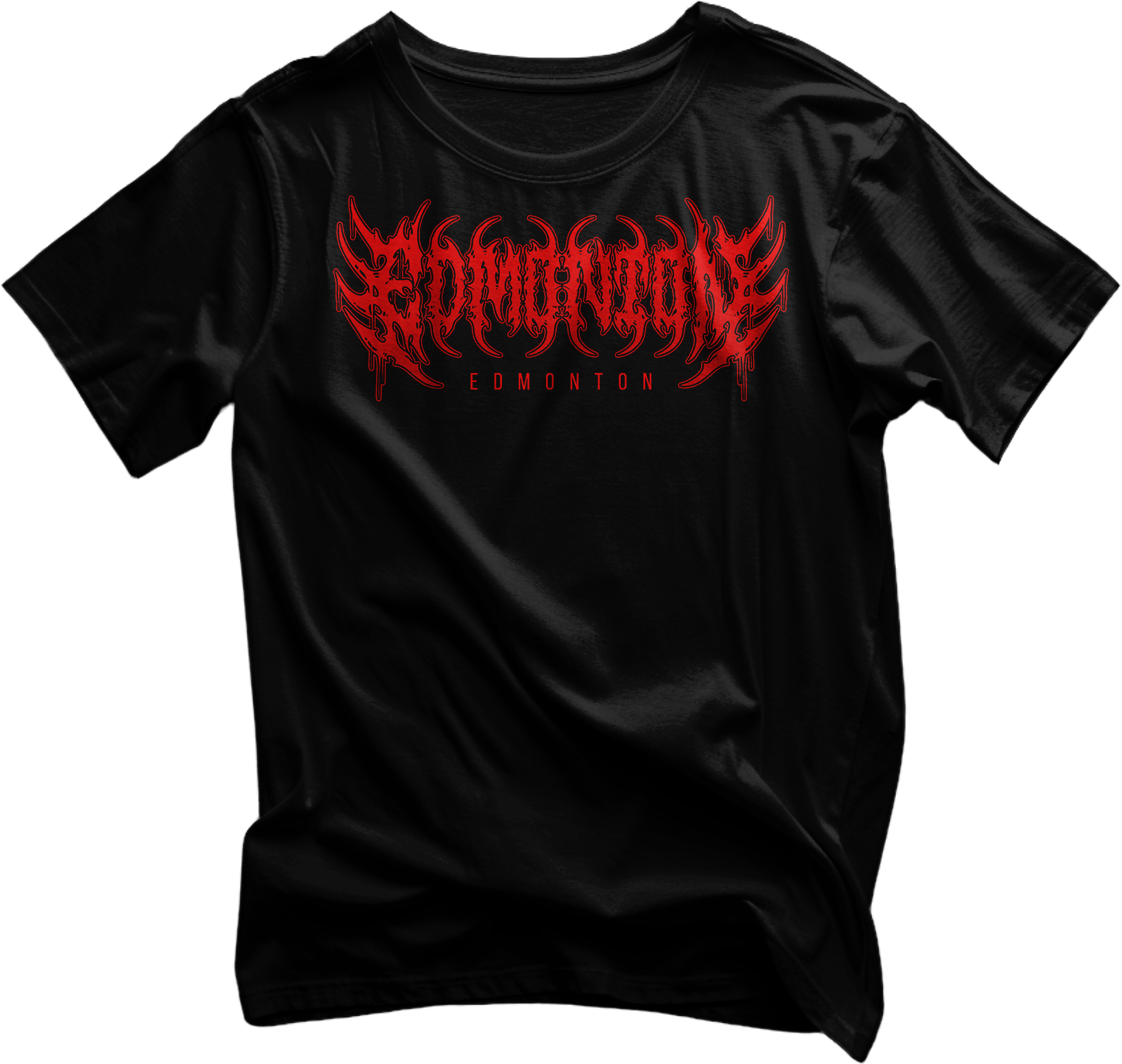 Edmonton Blood Red Rock Metal Tshirt